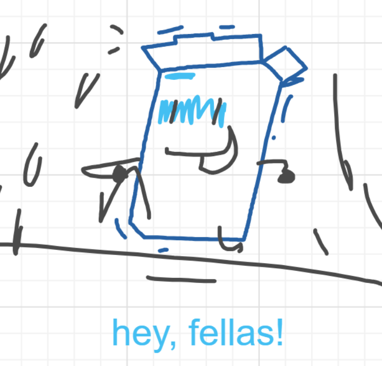 A panel from I've Been Everywhere, Man, episode nine of the Board Boards object show by Furretwalk/WalkingFurret.